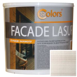 Краска-лазурь для дерева фасадная бытовая 32 COLOR 0,8л Белый Дуб