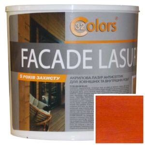 Краска-лазурь для дерева фасадная бытовая 32 COLOR 0,8л Махагон