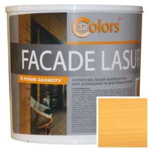 Краска-лазурь для дерева фасадная бытовая 32 COLOR 0,8л Светлый Дуб