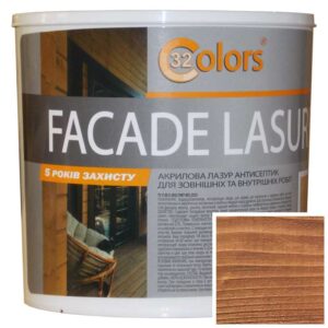 Краска-лазурь для дерева фасадная бытовая 32 COLOR 0,8л Золотой Орех