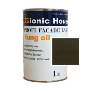 Краска для дерева PROFI-FACADE LASUR tung oil 1л Антрацит