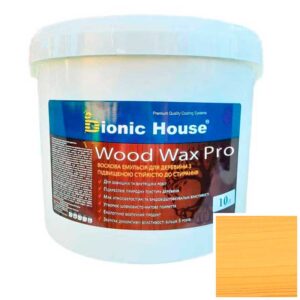 Краска для дерева WOOD WAX PRO безцветная база Bionic-House 10л Светлый Дуб