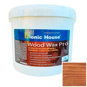Краска для дерева WOOD WAX PRO безцветная база Bionic-House 10л Золотой Орех