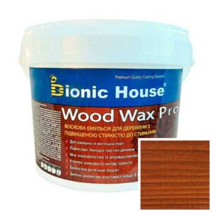 Краска для дерева WOOD WAX PRO безцветная база Bionic-House 0,8л Коньяк