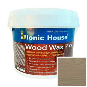Краска для дерева WOOD WAX PRO Белая База Bionic-House 0,8л Серый Сланец