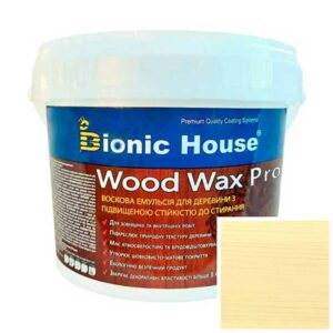 Краска для дерева WOOD WAX PRO безцветная база Bionic-House 0,8л Слоновая Кость