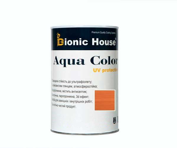 Краска для дерева Bionic-House Aqua Color UV-protect 0,8л Рябина
