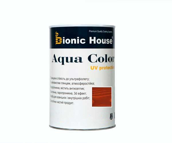 Краска для дерева Bionic-House Aqua Color UV-protect 0,8л Тик