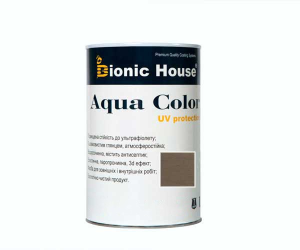 Краска для дерева Bionic-House Aqua Color UV-protect 0,8л Умбра