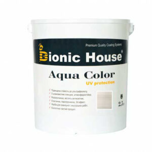 Краска для дерева Bionic-House Aqua Color UV-protect 2,5л Белый дуб