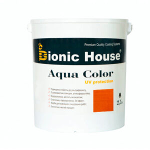 Краска для дерева Bionic-House Aqua Color UV-protect 2,5л Янтарь