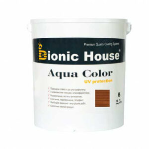Краска для дерева Bionic-House Aqua Color UV-protect 2,5л Коньяк