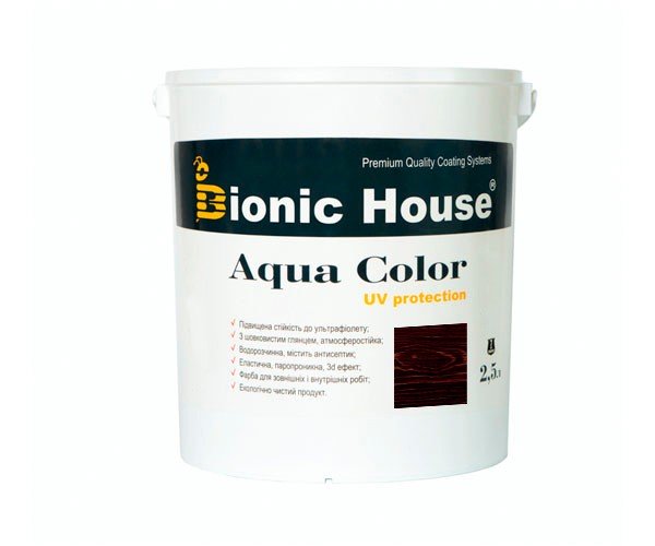 Краска для дерева Bionic-House Aqua Color UV-protect 2,5л Розовое дерево