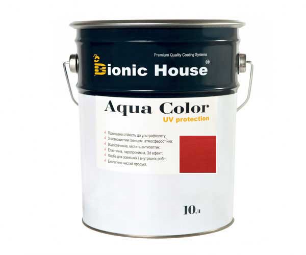 Краска для дерева Bionic-House Aqua Color UV-protect 10л Барбарис