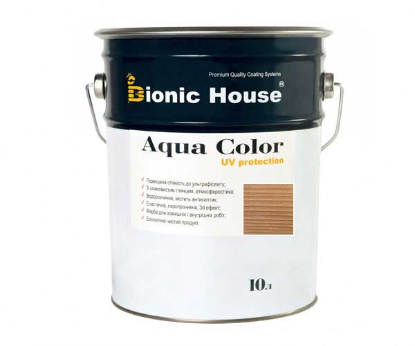Фарба для дерева Bionic-House Aqua Color UV-protect 10л Клен