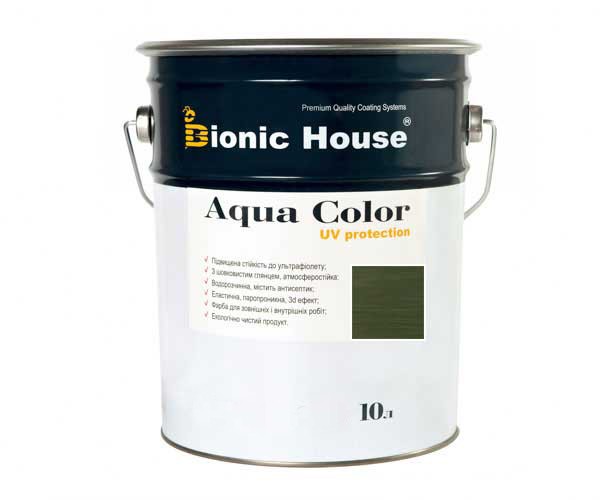 Краска для дерева Bionic-House Aqua Color UV-protect 10л Мирта