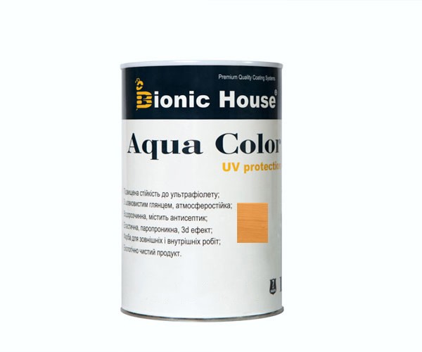 Краска для дерева Bionic-House Aqua Color UV-protect 0,8л Дуб А105