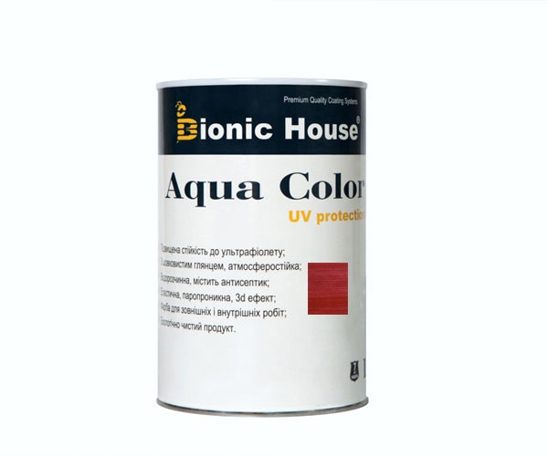 Краска для дерева Bionic-House Aqua Color UV-protect 0,8л Вишня А108
