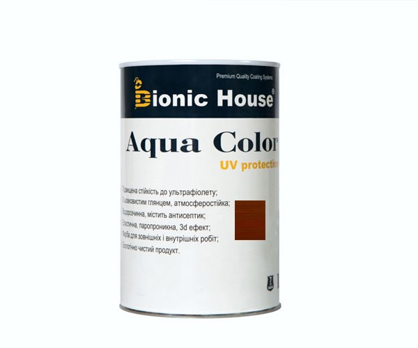Краска для дерева Bionic-House Aqua Color UV-protect 0,8л Шоколад А109