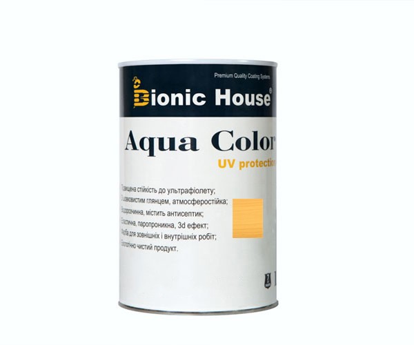Краска для дерева Bionic-House Aqua Color UV-protect 0,8л Светлый дуб А126
