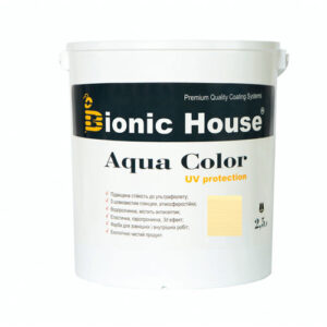 Краска для дерева Bionic-House Aqua Color UV-protect 2,5л Слоновая кость А102