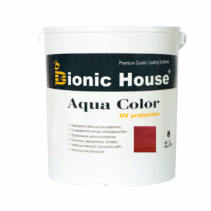Краска для дерева Bionic-House Aqua Color UV-protect 2,5л Вишня А108