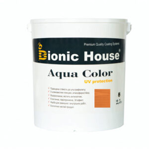 Краска для дерева Bionic-House Aqua Color UV-protect 2,5л Миндаль А112
