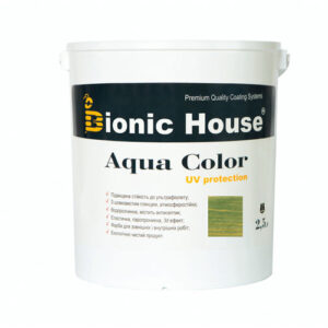 Краска для дерева Bionic-House Aqua Color UV-protect 2,5л Изумруд А114