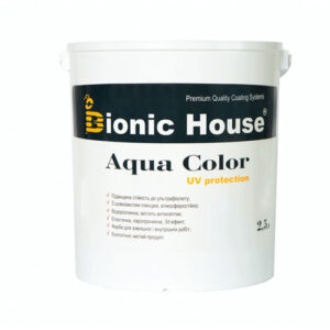 Краска для дерева Bionic-House Aqua Color UV-protect 2,5л Бесцветный