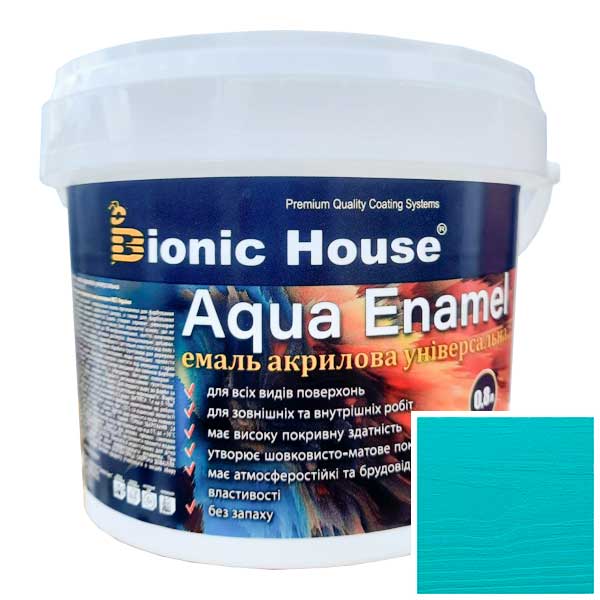 Краска-эмаль для дерева Bionic-House Aqua Enamel 0,8л Бирюза