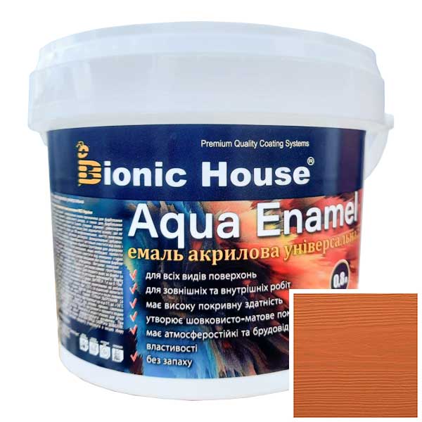 Краска-эмаль для дерева Bionic-House Aqua Enamel 0,8л Мокко