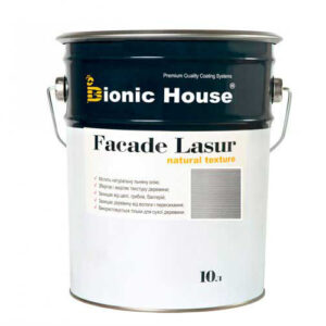 Краска для дерева FACADE LASUR Bionic-House 10л Белый Мрамор