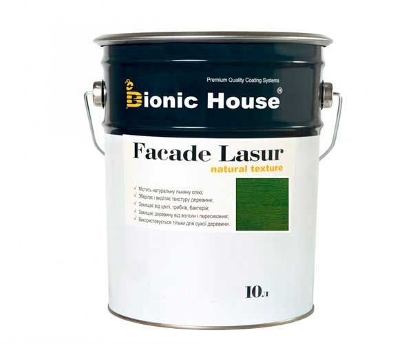 Краска для дерева FACADE LASUR Bionic-House 10л Кипарис