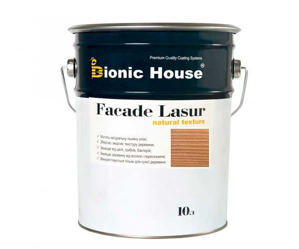 Краска для дерева FACADE LASUR Bionic-House 10л Клен