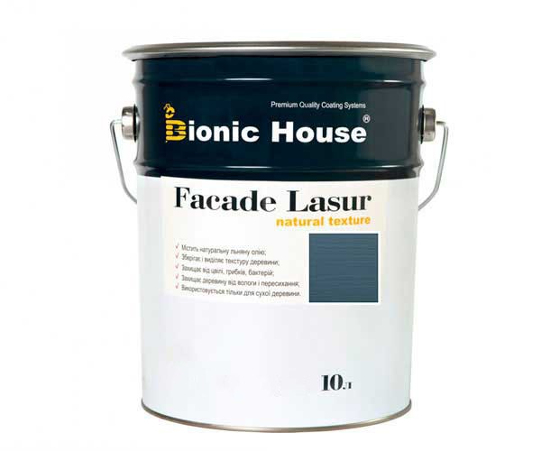 Краска для дерева FACADE LASUR Bionic-House 10л Крайола