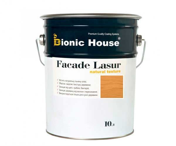 Краска для дерева FACADE LASUR Bionic-House 10л Орегон