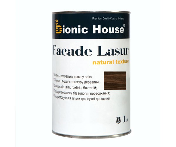 Краска для дерева FACADE LASUR Bionic-House 1л Палисандр А111