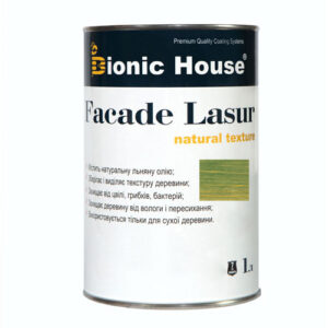 Краска для дерева FACADE LASUR Bionic-House 1л Изумруд А114