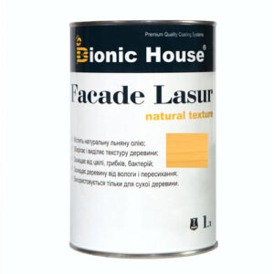 Краска для дерева FACADE LASUR Bionic-House 1л Светлый дуб А126