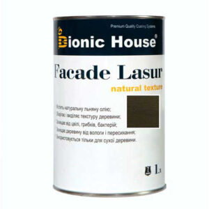 Краска для дерева FACADE LASUR Bionic-House 1л Антрацит