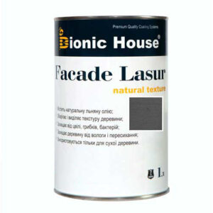 Краска для дерева FACADE LASUR Bionic-House 1л Арт Грей
