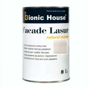 Краска для дерева FACADE LASUR Bionic-House 1л Белый Дуб