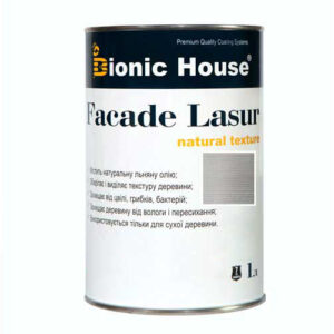 Краска для дерева FACADE LASUR Bionic-House 1л Белый Мрамор