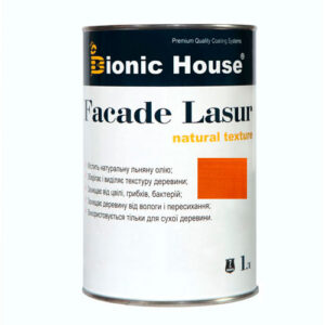 Краска для дерева FACADE LASUR Bionic-House 1л Янтарь