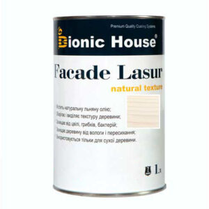 Краска для дерева FACADE LASUR Bionic-House 1л Жасмин