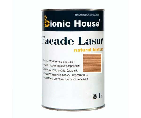 Краска для дерева FACADE LASUR Bionic-House 1л Клен