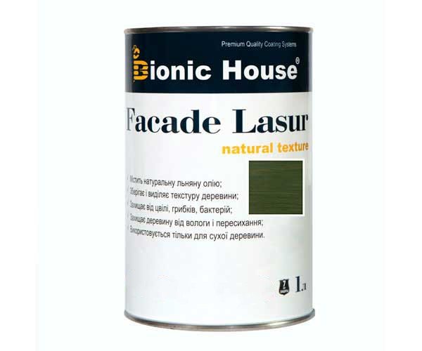 Краска для дерева FACADE LASUR Bionic-House 1л Мирта