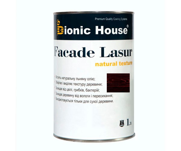 Фарба для дерева FACADE LASUR Bionic-House 1л Рожеве дерево