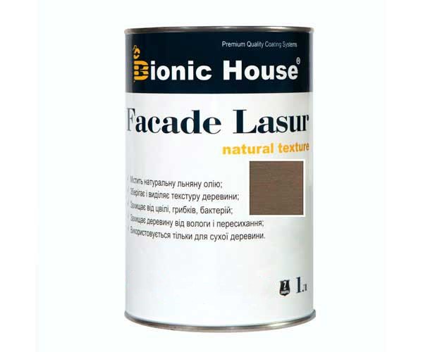 Краска для дерева FACADE LASUR Bionic-House 1л Умбра
