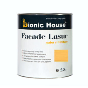 Краска для дерева FACADE LASUR Bionic-House 2,8л Светлый дуб А126